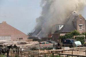 Grote brand Boerderij Krume Swynswei Nij Beets